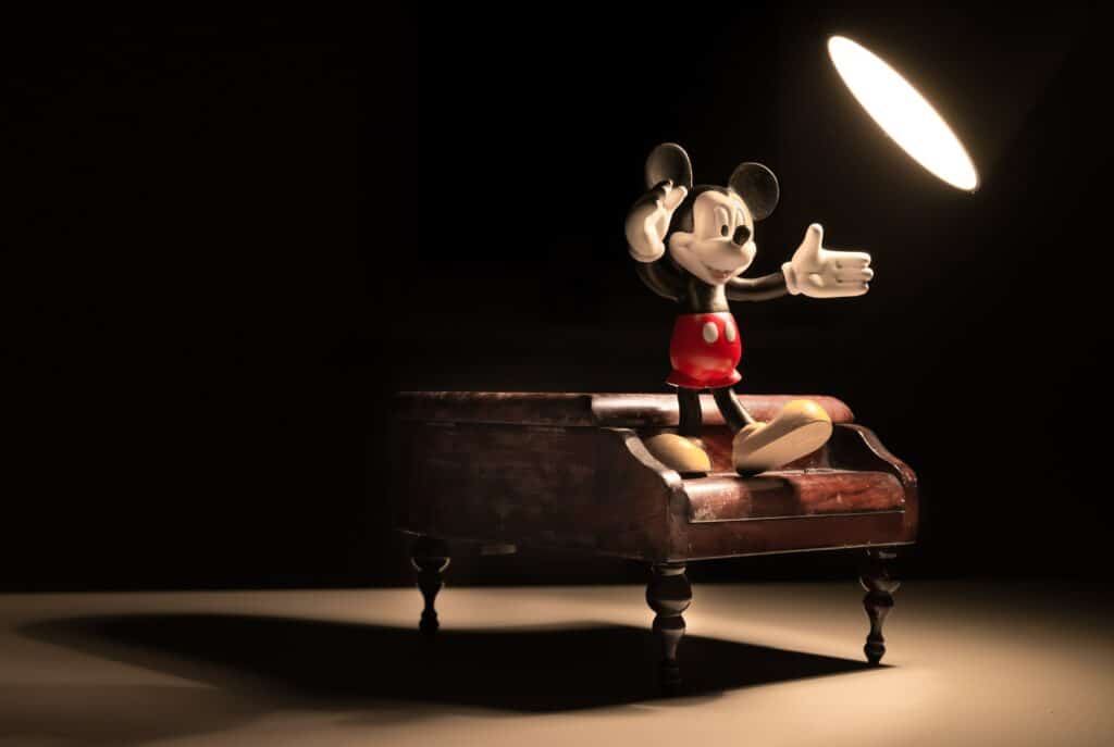 Mickey Mouse in the spotlight